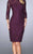 La Femme - 23149 Laced Jewel Neck Column Dress In Purple