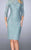 La Femme - 23149 Laced Jewel Neck Column Dress In Blue