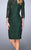 La Femme - 23149 Laced Jewel Neck Column Dress In Green