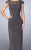 La Femme - 23215 Beaded Illusion Bateau Jersey Dress In Gray