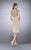 La Femme - La Femme - Cap Sleeved Cocktail Dress 23266 in Brown