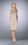 La Femme - La Femme - Cap Sleeved Cocktail Dress 23266 in Brown