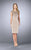 La Femme - 23266 Cap Sleeved Cocktail Dress In Brown