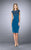 La Femme - 23266 Cap Sleeved Cocktail Dress In Teal