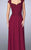 La Femme - 23286 Chiffon Scalloped Sweetheart Dress In Red