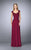 La Femme - 23286 Chiffon Scalloped Sweetheart Dress In Red