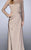 La Femme - 23435 Beaded Lace Sheath Dress In Brown