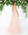 Mac Duggal - 79130D Sleeveless V-Neck Floral Applique Gown In Pink