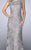 La Femme - Bateau Neck Cap Sleeves Floral Lace Long Dress 24860 - 2 pcs Platinum in Sizes 6 and 8 Available