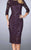 La Femme - 24875 Lace Tea Length Dress In Plum