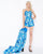 Mac Duggal - 79145M Strapless Romper with Overskirt Gown In Blue and Multi-Color