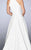 La Femme - 24888 Pleated Halter Evening Gown In White