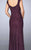 La Femme - 24891 Embellished Square Neck Column Dress In Purple