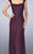 La Femme - Embellished Square Neck Column Dress 24891 in Purple