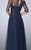 La Femme - 24894 Sheered and Sequined Evening Gown In Blue