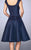 La Femme - 24898 Square Neck Sleek Cocktail Dress In Blue