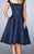 La Femme - 24898 Square Neck Sleek Cocktail Dress In Blue