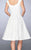 La Femme - 24898 Square Neck Sleek Cocktail Dress In White