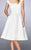 La Femme - 24898 Square Neck Sleek Cocktail Dress In White