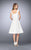 La Femme - 24898 Square Neck Sleek Cocktail Dress In White