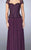La Femme - 24915 Beaded and Peplum Evening Gown In Purple