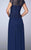 La Femme - 24915 Beaded and Peplum Evening Gown In Blue