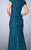 La Femme - 24928 Off-Shoulder Lace Evening Gown In Blue