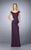 La Femme - 24928 Off-Shoulder Lace Evening Gown In Purple
