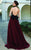 MNM Couture - Shirred Halter Neck Ballgown N0124 in Black and Red