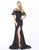 Mac Duggal - 79168R Beaded and Fringe Accented Trumpet Dress In Black