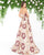 Mac Duggal - 79169D Strapless Sheath Gown with Overskirt In Neutral and Floral