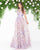 Mac Duggal - 79173D Cap Sleeve Floral Print Lace Gown In Purple
