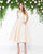 Mac Duggal - 79177D Sheer Jewel Neck Brocade Cocktail Dress In Neutral