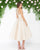 Mac Duggal - 79177D Sheer Jewel Neck Brocade Cocktail Dress In Neutral