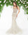 Mac Duggal - 79180D Slim Straps Beaded Mermaid Gown In Neutral