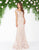 Mac Duggal - 79182D Bead and Lace Embellished Sheath Dress In Pink