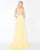 Mac Duggal - 79185M Beaded Halter Neck A-line Gown In Yellow