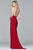 7920 Long matte jersey with deep V illusion