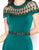 Mac Duggal - 79201D Beaded Jewel Neck Trumpet Dress With Train in Green