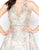 Mac Duggal - 79204D Halter Straps Evening Gown with Overlay in Pink and Gold