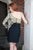 79221 Embellished One Shoulder Tiered Sheath Dress
