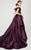 MNM Couture - 2371 Off-Shoulder Paneled Evening Gown  in Purple