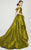 MNM Couture - 2371 Off-Shoulder Paneled Evening Gown  in Green