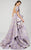 MNM Couture - 2374 Embroidered Asymmetric A-Line Dress in Purple