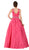 Poly USA - 7932 Plunging V-Neck Beaded Waist Ballgown