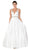 Poly USA - 7932 Plunging V-Neck Beaded Waist Ballgown