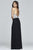 Faviana - 7934 Lace V-Neck A-Line Dress  in Black and White