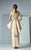 3156 Peplum Panel Embroidered Gown