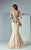 3157 Asymmetrical Peplum Mermaid Gown