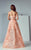3163 Lacy Embroidered High Low Gown